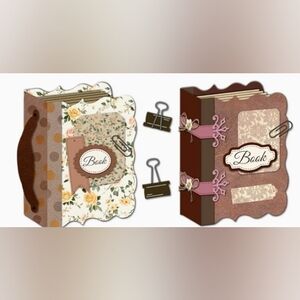 Die Cuts And Mini Scrapbook,Colors May Vary